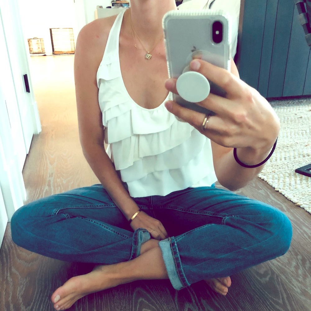 White Ruffled Hanna G. Top